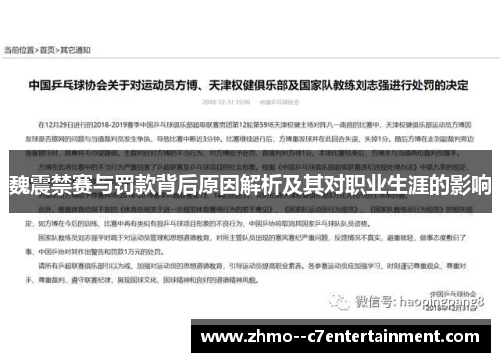 魏震禁赛与罚款背后原因解析及其对职业生涯的影响 魏震禁赛与罚款背后原因解析及其对职业生涯的影响